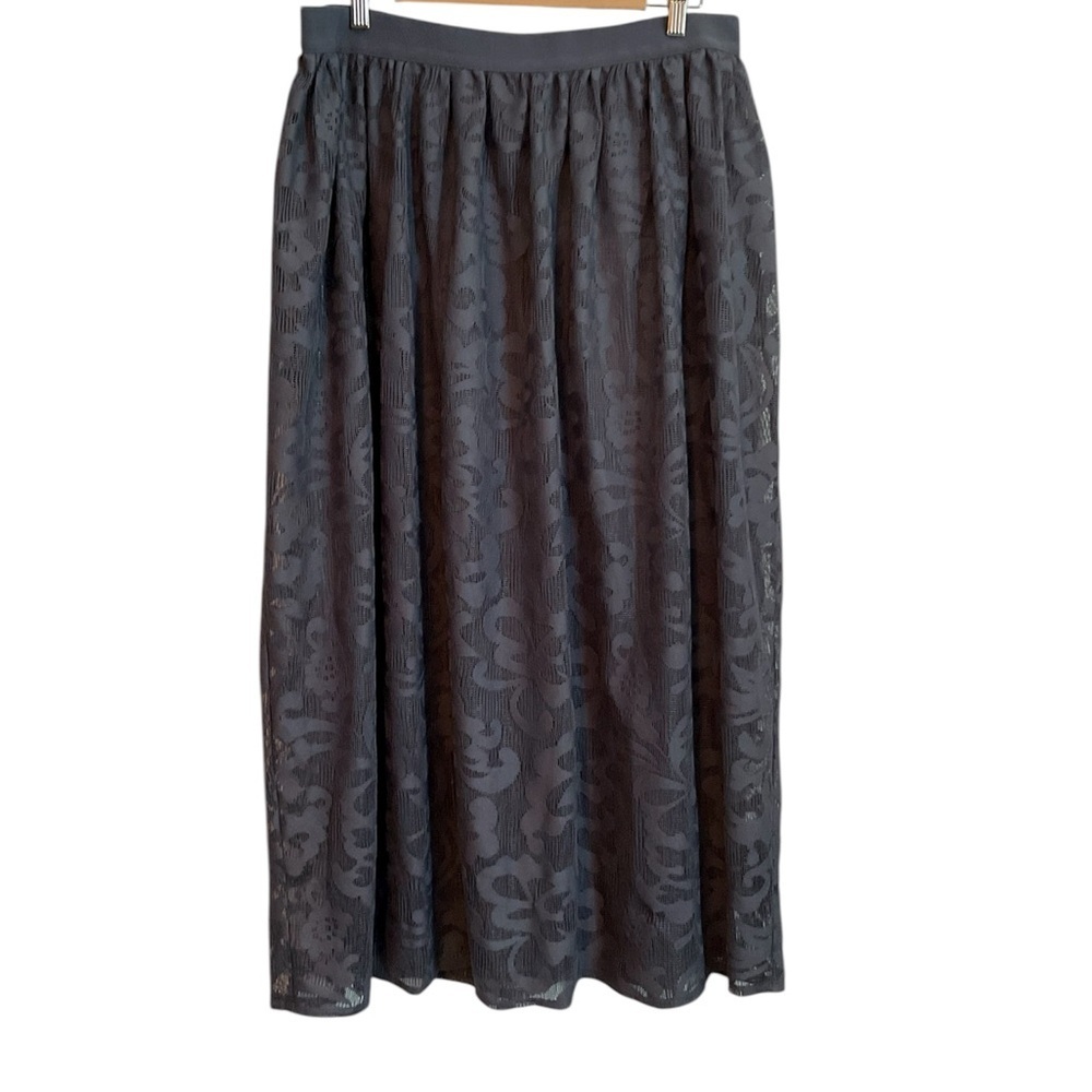 Lane Bryant Blue Floral Skirt